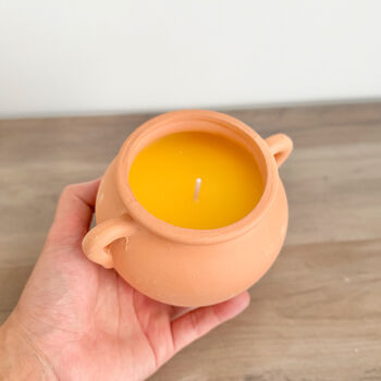 Terracotta Citronella Candle Outdoor Insect Repellent, 3 of 5