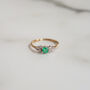 Vintage Ida Emerald And Diamond Ring, thumbnail 1 of 6