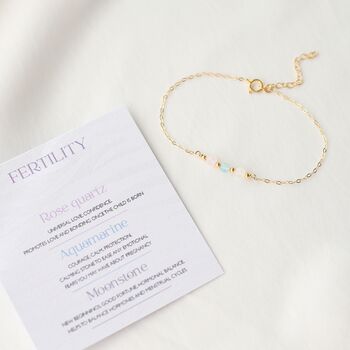 Fertility Bracelet – Dainty Chain Handmade Natural Crystal Jewellery For Fertility, Ivf, Pregnancy, 3 of 6