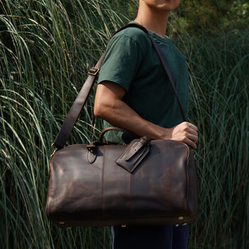 Leather Weekend Bag, 8 of 12