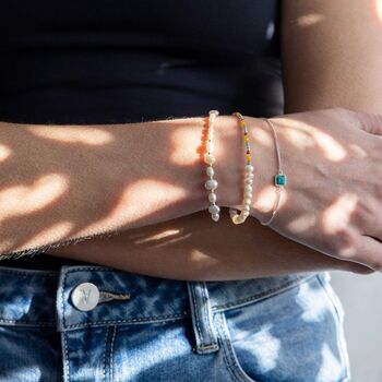 Niko Sterling Silver Pearl Bracelet, 2 of 4