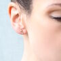 Tudor Baguette Gold Stud Earrings, thumbnail 6 of 6