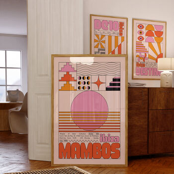 Dc10 Ibiza Club Print | Poster | Wall Art | Geometric | Dj |Clubbing | Patterned | Bauhaus | Print | House Music, 9 of 10
