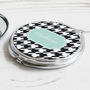 Personalised Houndstooth Compact Mirror, thumbnail 1 of 6