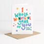 One Whole Wonderful Year First Birthday Card, thumbnail 4 of 4