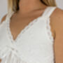 Women's White Cotton Sleeveless Nightdress Megan, thumbnail 1 of 6