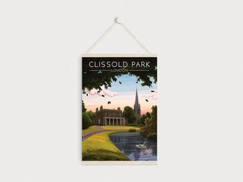 Clissold Park London Travel Poster Art Print, 5 of 7