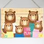 Personalised Wooden Bear Family Portrait, thumbnail 5 of 7