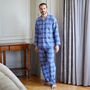 Men's 'Celt Navy' Tartan Brushed Cotton Pyjama Set, thumbnail 1 of 3