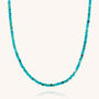 Turquoise Mini Bead Necklace Sterling Silver, thumbnail 2 of 4