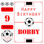 Happy Birthday Football Greeting Card, thumbnail 6 of 6