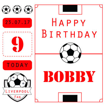 Happy Birthday Football Greeting Card, 6 of 6