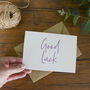 Good Luck Greeting Card, thumbnail 2 of 4
