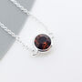 Sterling Silver January Garnet Birthstone Bracelet, thumbnail 2 of 7