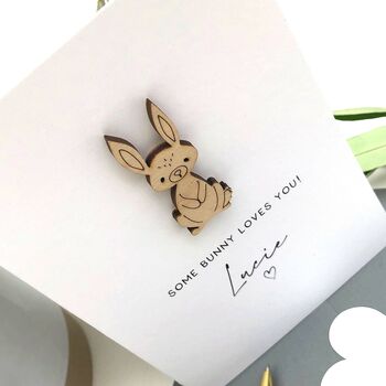 Some Bunny Loves You Personalised Card, 3 of 4