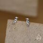 Sterling Silver Great Spotted Woodpecker Stud Earrings, thumbnail 5 of 11