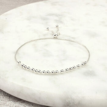 Sterling Silver 18th Birthday 18 Beads Slider Bracelet, 4 of 6