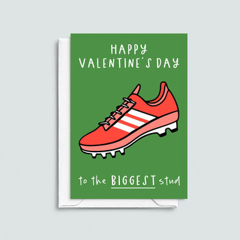 'Biggest Stud' Football Valentine’s Day Card, 2 of 3