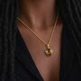 Personalised Gold Plated Sterling Silver Amber Bee Pendant Necklace, thumbnail 2 of 9