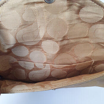 Champagne Sari Clutch Bag, Handmade Sari Cloth, 11 of 11