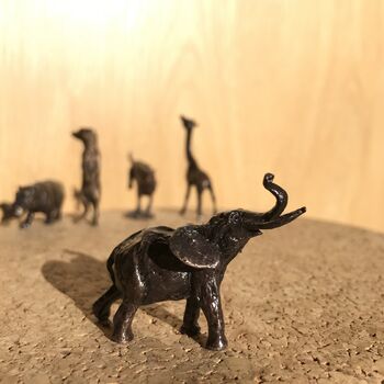 Miniature Bronze Safari, 8th Anniversary Gift Set, 2 of 11