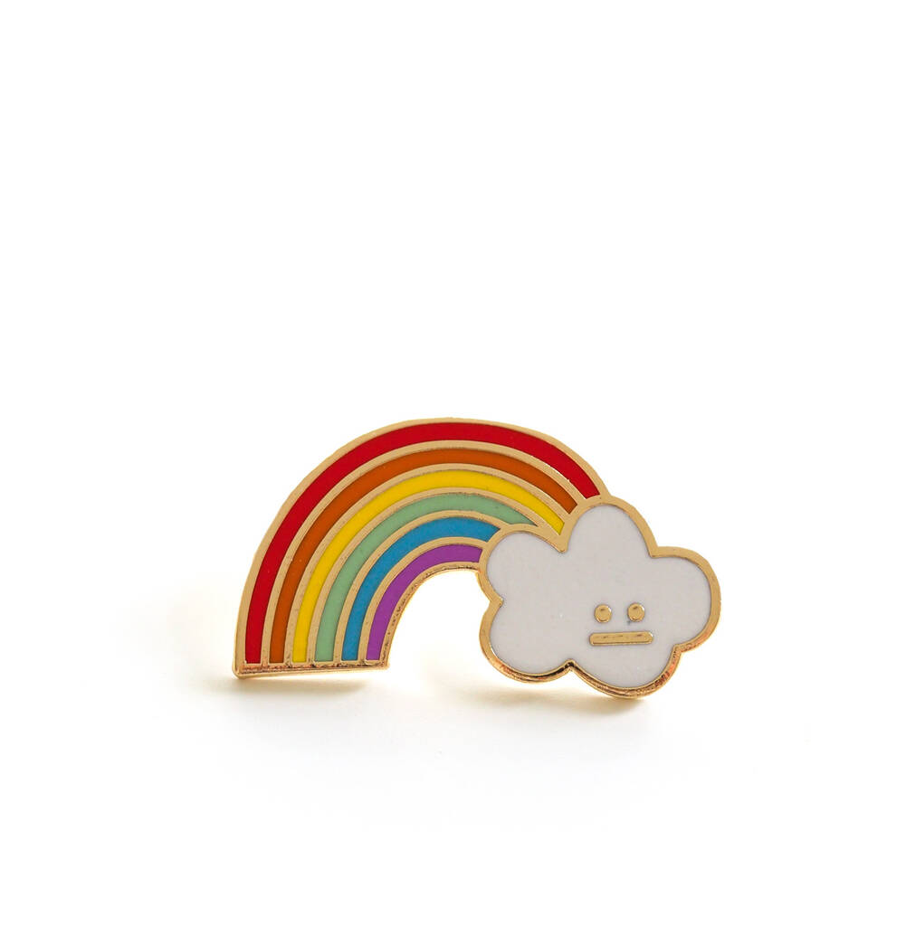 Rainbow Enamel Pin Badge, 1 of 6