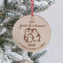 Personalised First Christmas As Mummy And Daddy Bauble, thumbnail 1 of 2