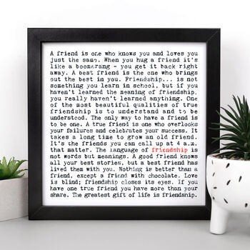 Friendship Quotes Print, Friend Gift, 2 of 8