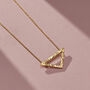 Textured Triangle Necklace, thumbnail 3 of 9