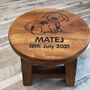 Personalised Wooden Puppy Dog Stool For Children, thumbnail 2 of 4