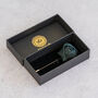 Dark Bottle Green Textured Tie Set And Socks Wedding Groomsmen Gift, thumbnail 6 of 8