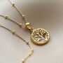 Gold Plated Sterling Silver Tree Necklace, thumbnail 1 of 6