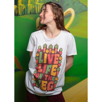 Live Life On The Veg Women's Slogan T Shirt, 5 of 6