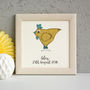 Personalised Chicken Embroidered Framed Artwork, thumbnail 1 of 6
