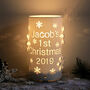 Personalised Baby's First Christmas LED Snowflake Light, thumbnail 2 of 5