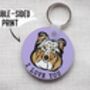 Personalised Sheltie Keyring, thumbnail 3 of 6