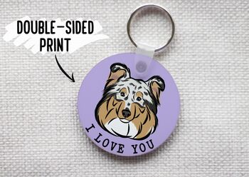 Personalised Sheltie Keyring, 3 of 6