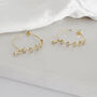 Raining Moonstone Hooped Studs, thumbnail 3 of 10