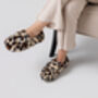 Animal Print Women's Heated Slippers With Removable Heatpads, thumbnail 1 of 5