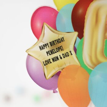 Personalised Balloon Card With Helium Balloon Age, 2 of 5