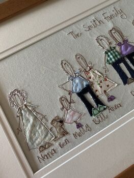 Personalised Family Tree Embroidered Picture, 4 of 6