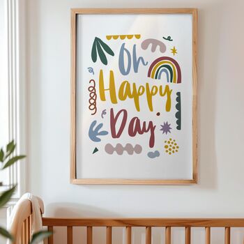 Oh Happy Day Nursery Print, 4 of 6