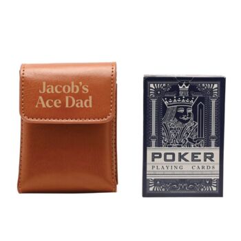 Ace Dad Personalised Playing Card Case Gift Set, 2 of 3