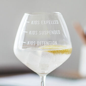Personalised Home Schooling Measures Gin Glass, 2 of 3