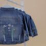 Personalised Embroidered Wild Flower Children's Denim Jacket, thumbnail 8 of 9