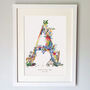 Personalised A To I Bright Wildlife Letter Print, thumbnail 7 of 12