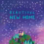 New Home Card, Folksy Starry New Home Card, thumbnail 3 of 3