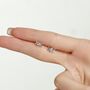 Sterling Silver Moon Phase Moonstone Screw Back Earrings, thumbnail 10 of 12