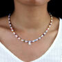 Freshwater Pearl And Rainbow Bead Initial Necklace, thumbnail 4 of 9