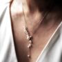 Delicate Black Or White Pearl Waterfall Necklace, thumbnail 5 of 11
